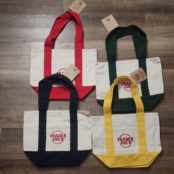 Trader Joe'S Other - Trader Joe’s Canvas Tote Bags Set of 4 • Grocery • Reusable • Everyday Tote